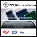 0.76mm green/blue on clear pvb film for auto windshield glass